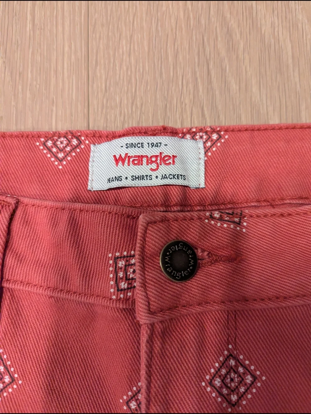Wrangler Red Bandana Print Boot cut Jeans
